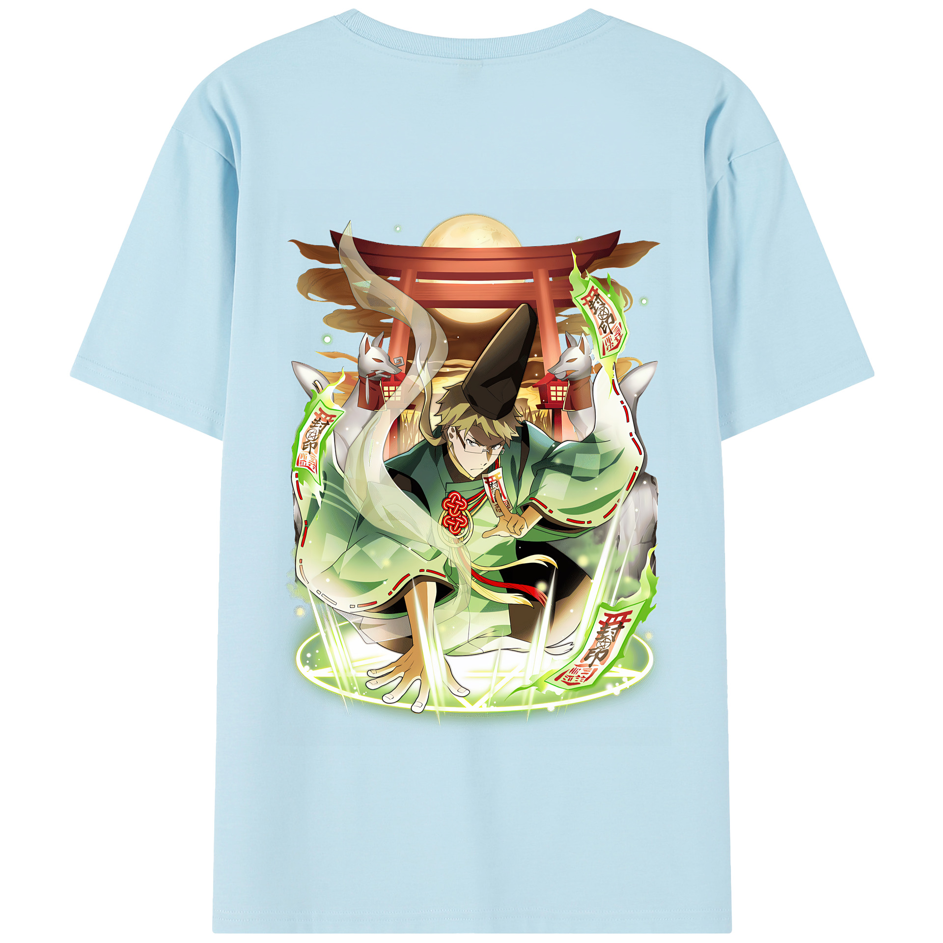 （画像用） 文豪ストレイドッグス Bungo Stray Dogs 綿100％半袖Tシャツ（背面プリント）